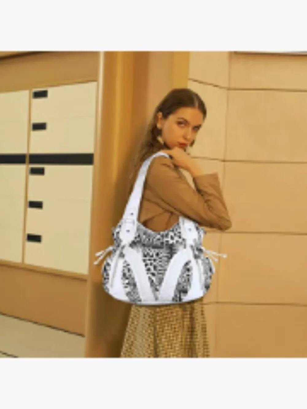 Washed PU Leather Tote Shoulder Bag Satchel Hobo Crossbody